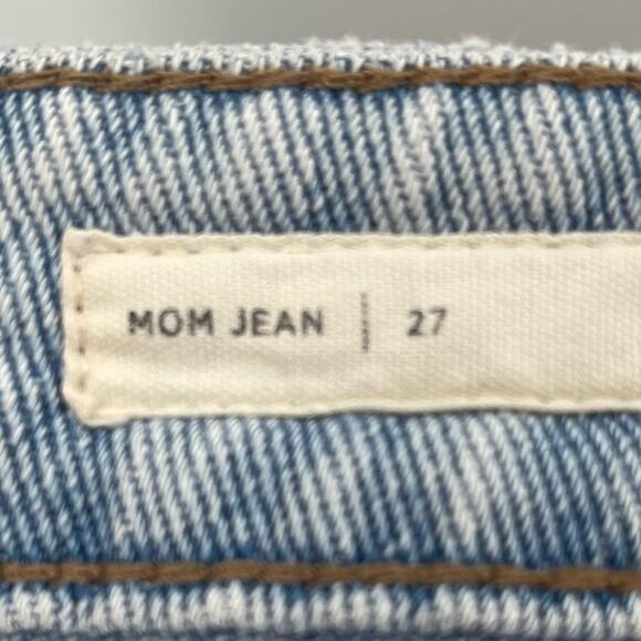 PACSUN Straight Leg Y2K Light Wash High Waisted Boho Relaxed Mom Jeans Size 27 - Picture 6 of 10